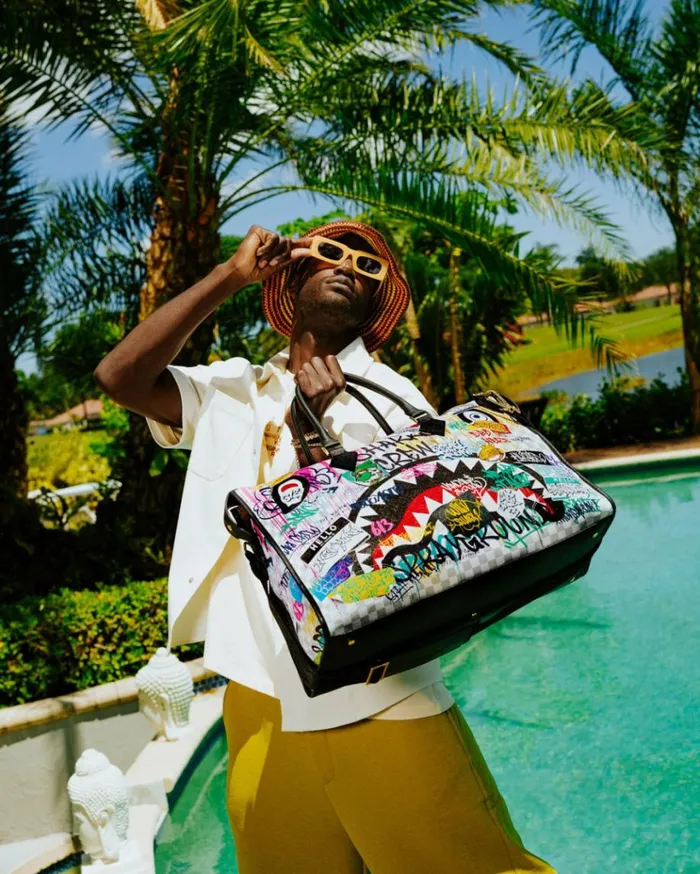 SPRAYGROUND CREATE ANOTHER DAY PYRAMID DUFFLE Bags