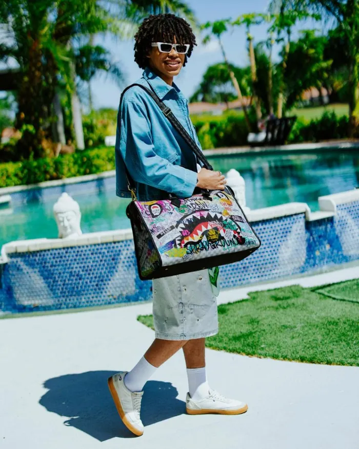 SPRAYGROUND CREATE ANOTHER DAY PYRAMID DUFFLE Bags