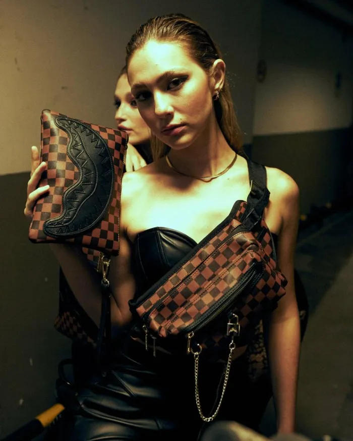 SPRAYGROUND HENNY LOCK SHARKS IN PARIS CROSSOVER CLUTCH Bags