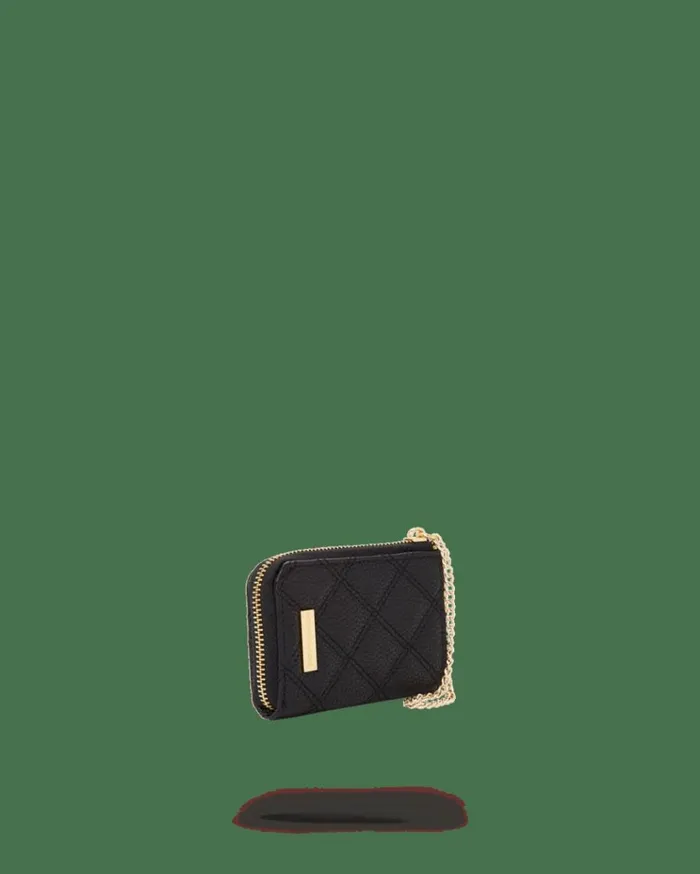 SPRAYGROUND NOIR QUILT GOLD CHAIN SHARK WALLET Bags