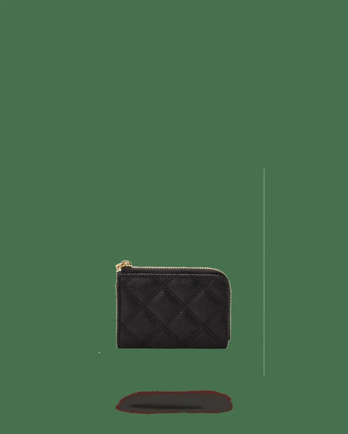 SPRAYGROUND NOIR QUILT GOLD CHAIN SHARK WALLET Bags