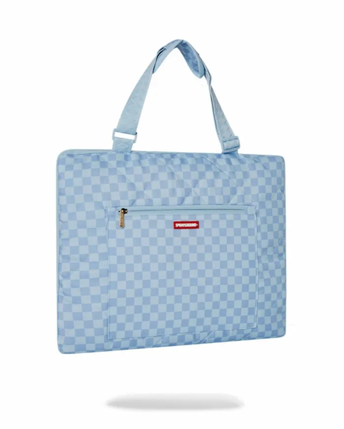 SPRAYGROUND SHARK ISLAND PACKABLE BEACH MAT BLANKET WATER RESISTANT CONVERTIBLE TOTE Bags