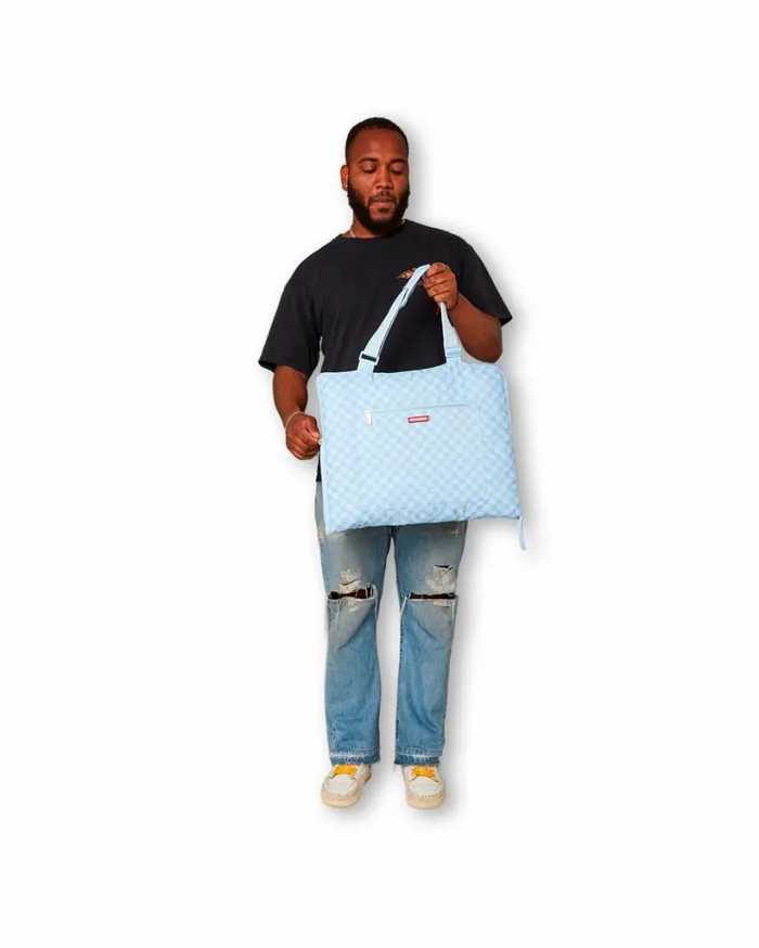 SPRAYGROUND SHARK ISLAND PACKABLE BEACH MAT BLANKET WATER RESISTANT CONVERTIBLE TOTE Bags