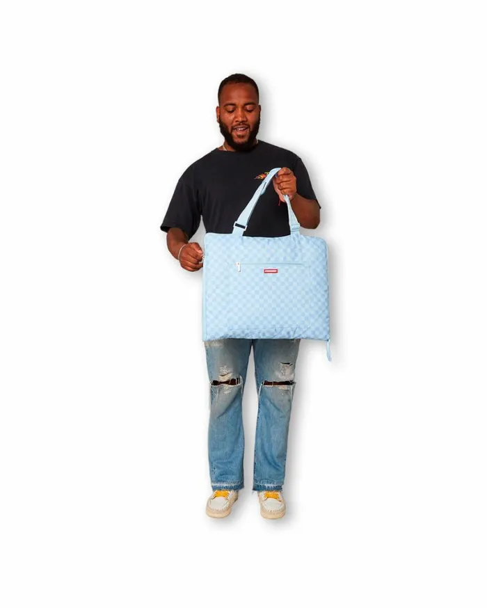 SPRAYGROUND SHARK ISLAND PACKABLE BEACH MAT BLANKET WATER RESISTANT CONVERTIBLE TOTE Bags