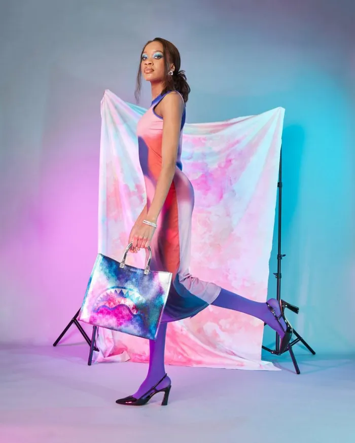 SPRAYGROUND SHARKCLUB ELECTRONICA TORTUGA TOTE Bags