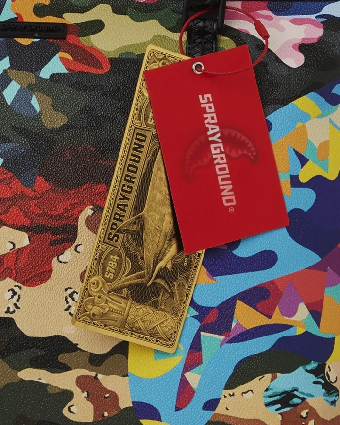 SPRAYGROUND SLICED AND DICED CAMO TOTE Bags