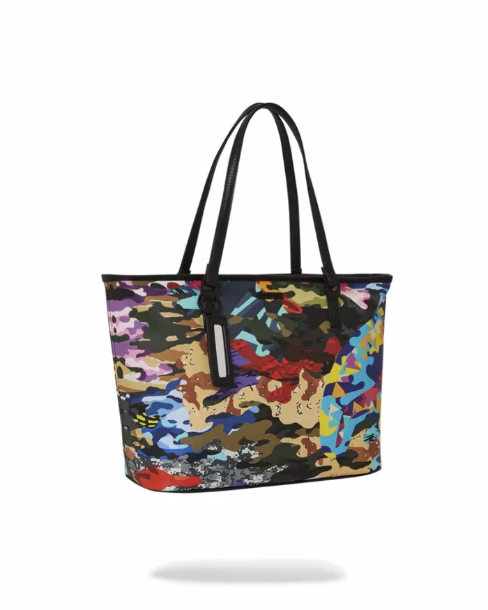 SPRAYGROUND SLICED AND DICED CAMO TOTE Bags