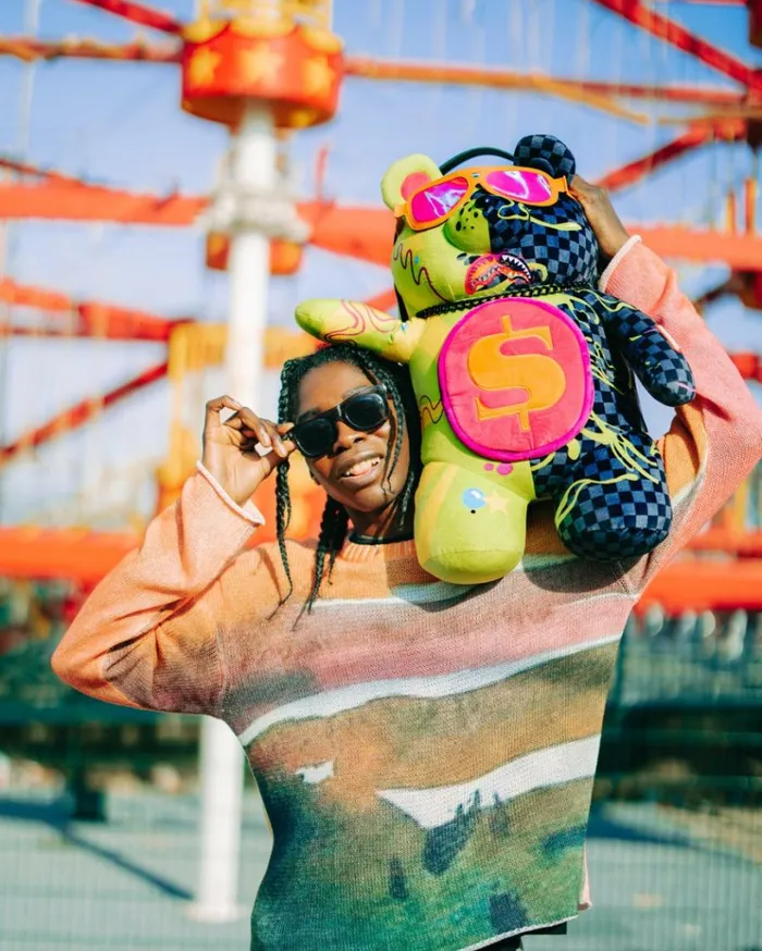 SPRAYGROUND SLIME DIME MONEYBEAR TEDDYBEAR ON BACKPACK Bags