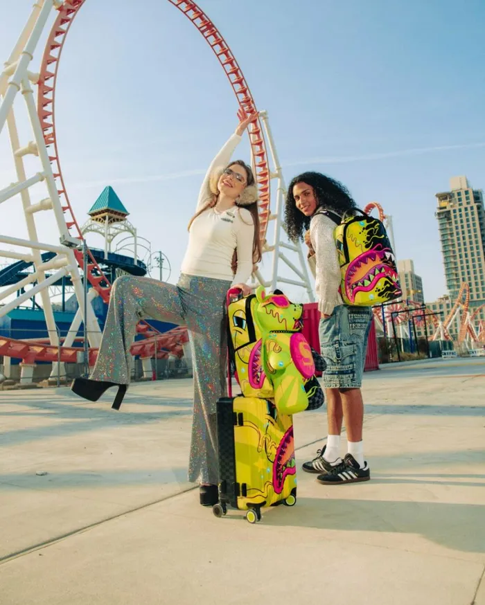 SPRAYGROUND SLIME DIME MONEYBEAR TEDDYBEAR ON BACKPACK Bags