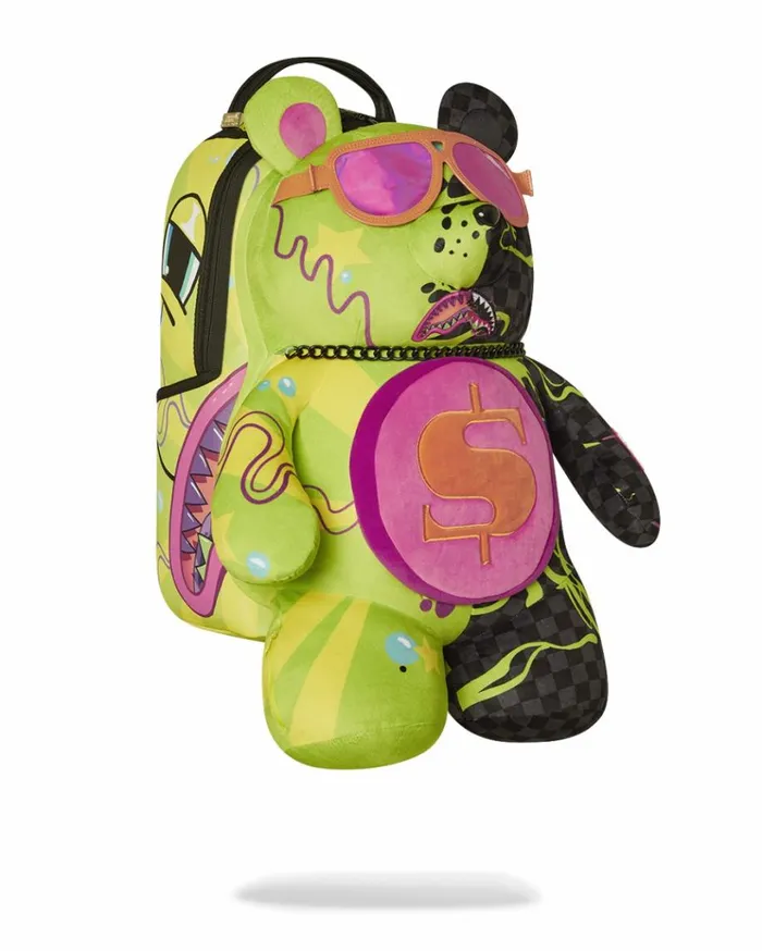SPRAYGROUND SLIME DIME MONEYBEAR TEDDYBEAR ON BACKPACK Bags