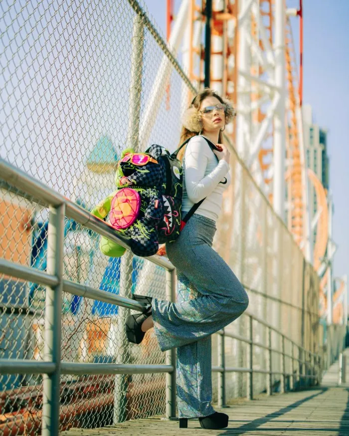 SPRAYGROUND SLIME DIME MONEYBEAR TEDDYBEAR ON BACKPACK Bags