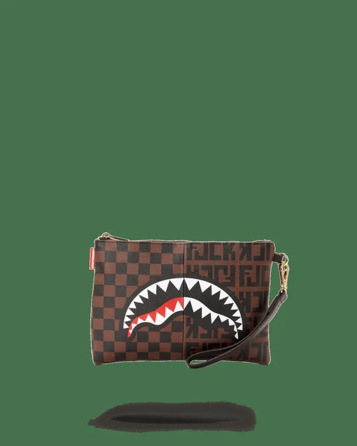 SPRAYGROUND SPLIT THE CHECK CROSSOVER CLUTCH Bags