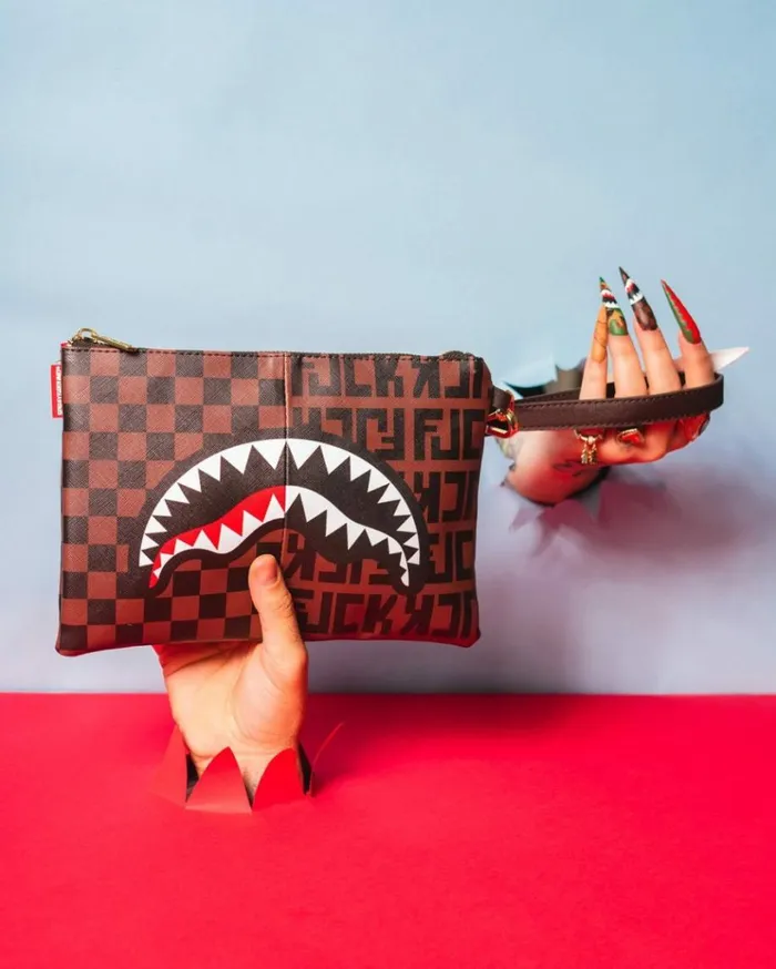 SPRAYGROUND SPLIT THE CHECK CROSSOVER CLUTCH Bags SPRAYGROUND SPLIT THE CHECK CROSSOVER CLUTCH Bags