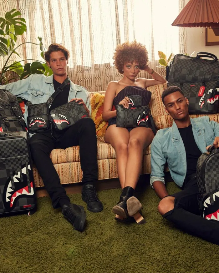 SPRAYGROUND XTC GREY SHARKS IN PARIS SLING Bags