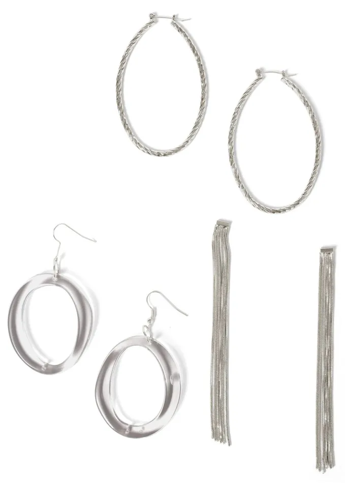 STATEMENT EARRING SET Silver Women VENUS Earrings