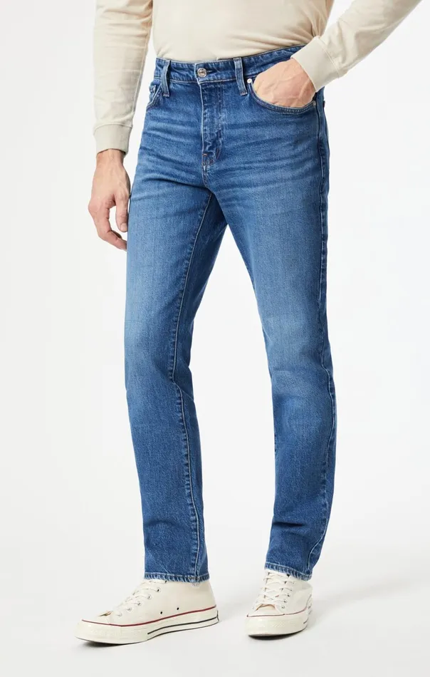 Steve Athletic Fit In Dark Brushed Recycled Blue Men Mavi Jeans Denim Steve Athletic Fit In Dark Brushed Recycled Blue Men Mavi Jeans Denim