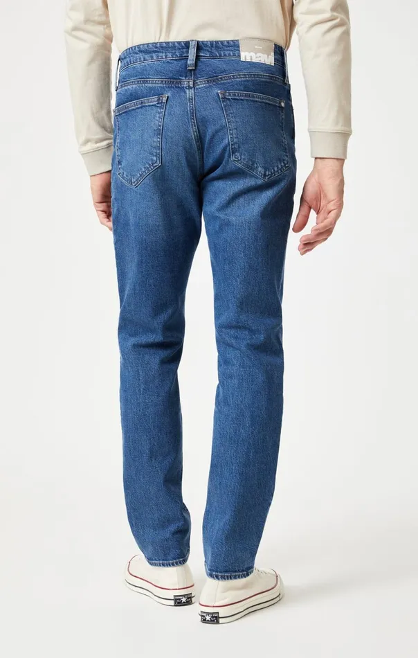 Steve Athletic Fit In Dark Brushed Recycled Blue Men Mavi Jeans Denim Steve Athletic Fit In Dark Brushed Recycled Blue Men Mavi Jeans Denim