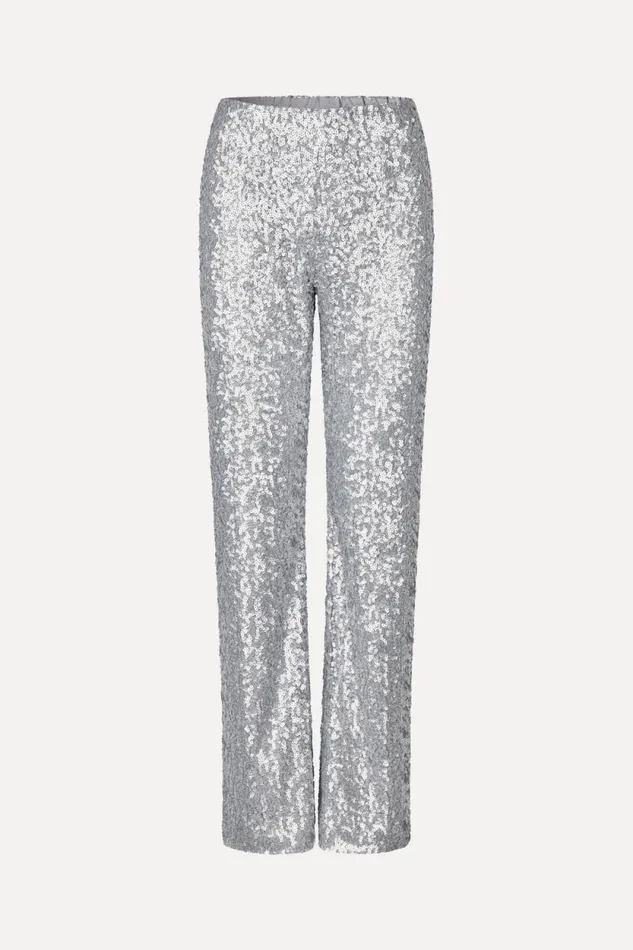 Stine Goya Pants Elasticated Straight Long Pants 8211 Steel Grey 8211 Women