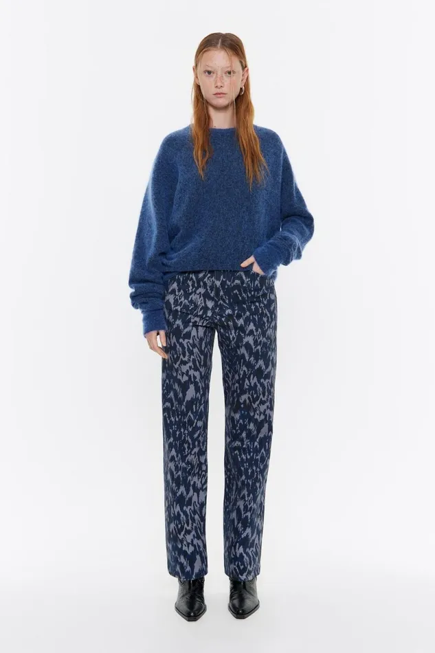 STRAIGHT CROPPED 8211 Navy Blue Plumancha Jeans Plumancha Navy Women Bimba Y Lola Trousers