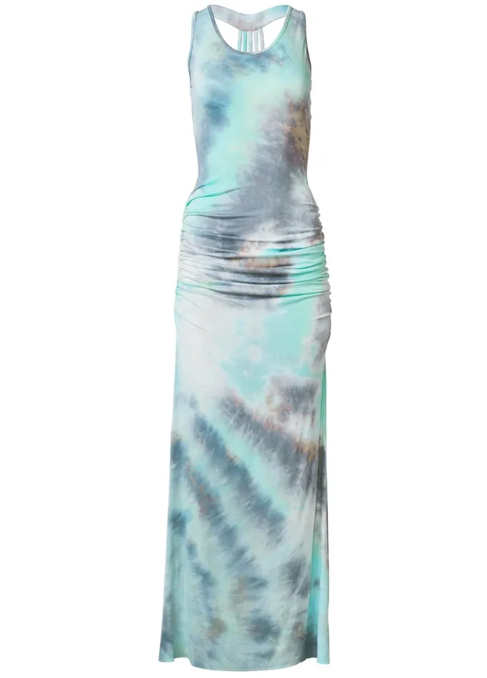 STRAPPY BACK MAXI DRESS Light Blue Multi Women VENUS Sundresses