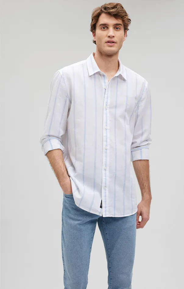 Striped ButtonUp Shirt In Desert Sage Men Mavi Jeans Shirts
