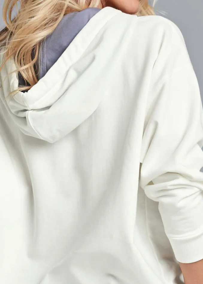 STRIPED DETAIL SWEATSHIRT White Multi Women VENUS Sweatshirts and Hoodies