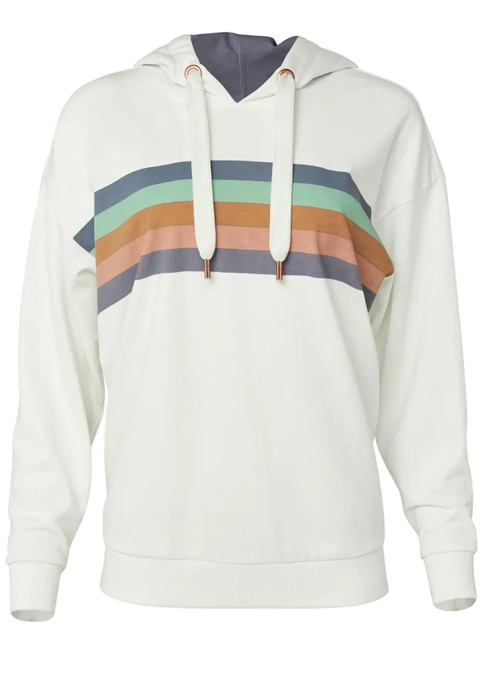 STRIPED DETAIL SWEATSHIRT White Multi Women VENUS Sweatshirts and Hoodies