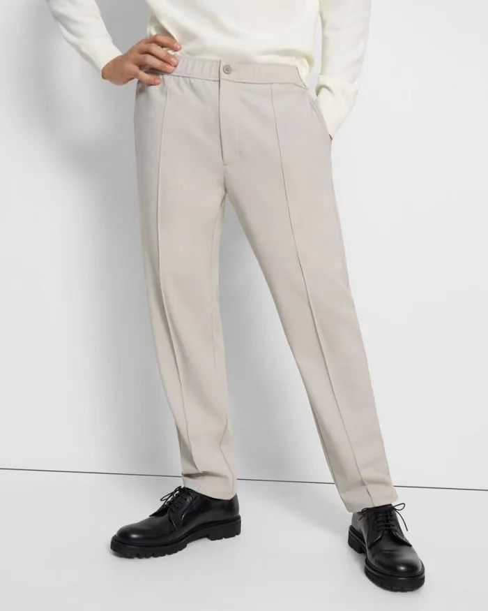 Suits Men Theory Curtis Drawstring Pant In Precision Ponte Putty