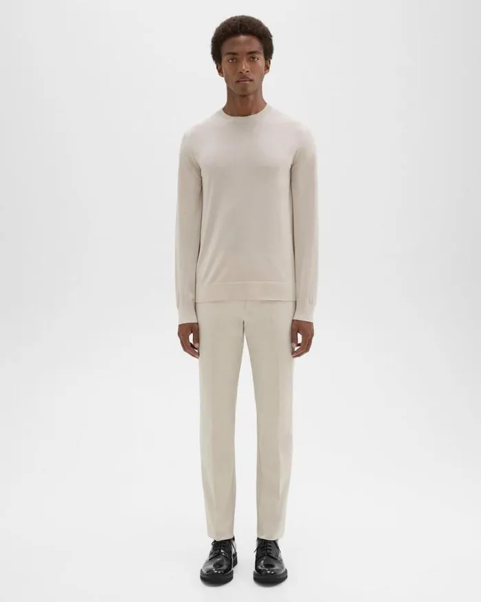 Suits Men Theory Zaine Pant In Stretch Cotton New Sand