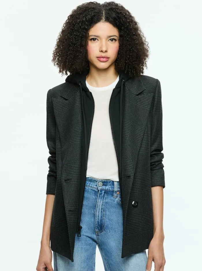Suits Women Alice Olivia Jordan Blazer Charcoal Grey Melange