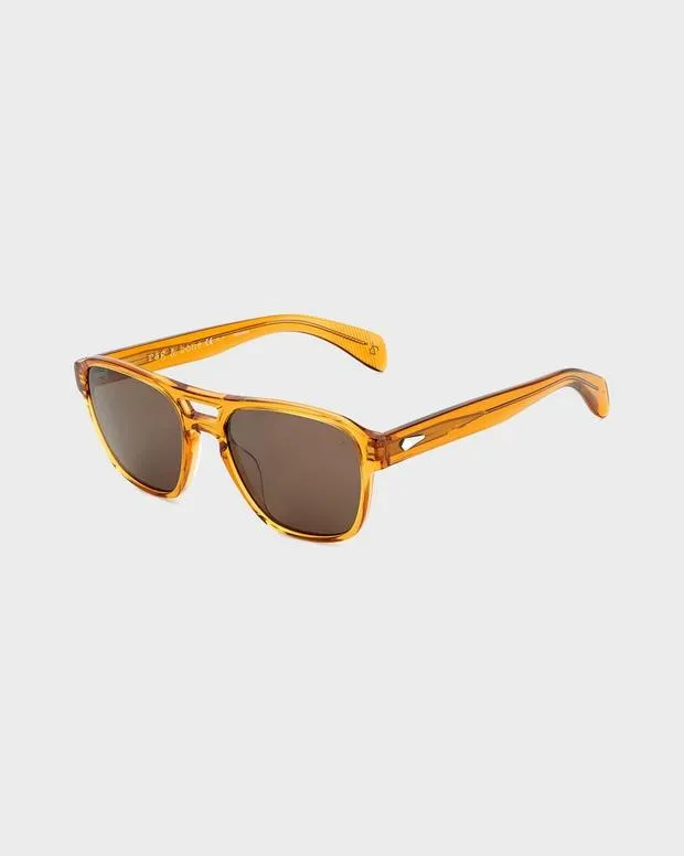 Sunglasses Men Rag and Bone Flint Brown Orange