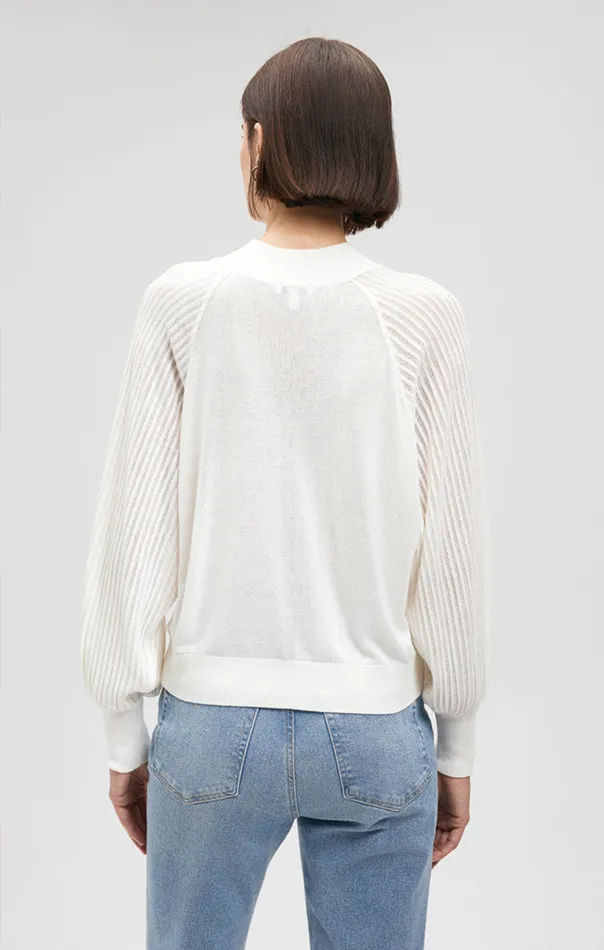 Sweater In Antique White Women Mavi Jeans Sweaters Sweater In Antique White Women Mavi Jeans Sweaters