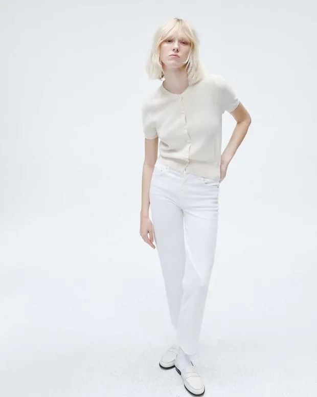 Sweaters and Sweatshirts Women Rag and Bone Dina Cotton Cardigan Ivory