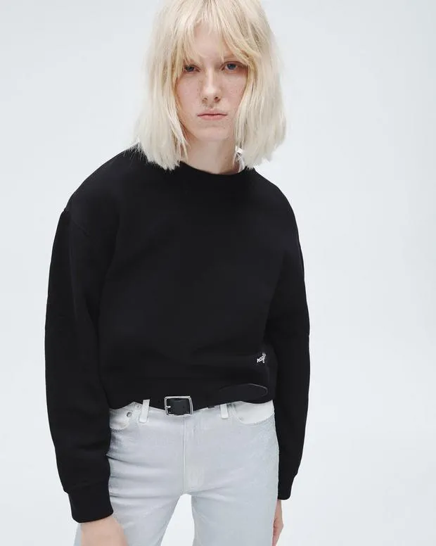 Sweaters and Sweatshirts Women Rag and Bone Vintage Terry Sweatshirt Black