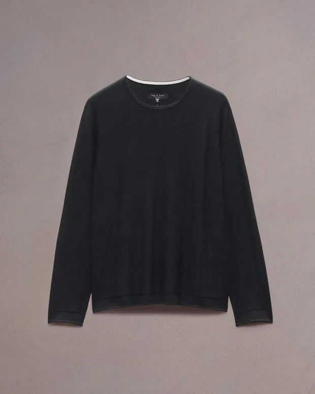 Sweaters Men Rag and Bone Reid Sweater Black