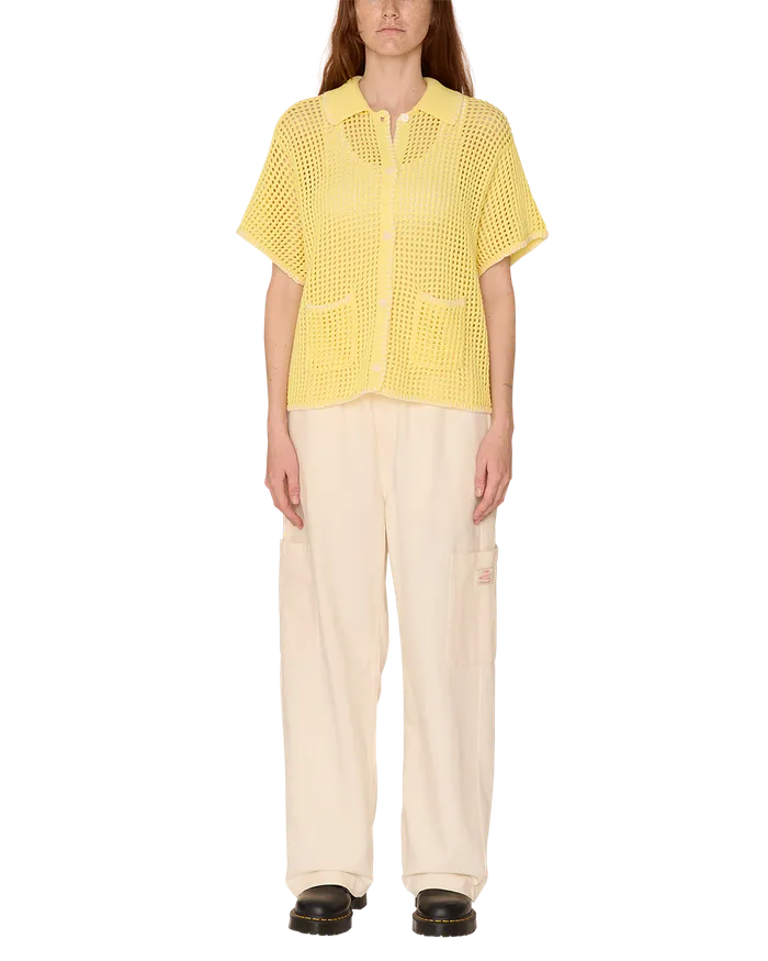 SWEATERS PILAR CROCHET CARDIGAN Yellow Pear OBEY Clothing Women