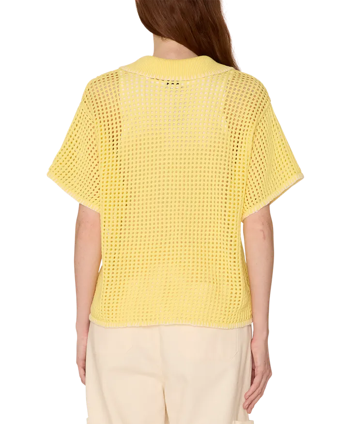 SWEATERS PILAR CROCHET CARDIGAN Yellow Pear OBEY Clothing Women