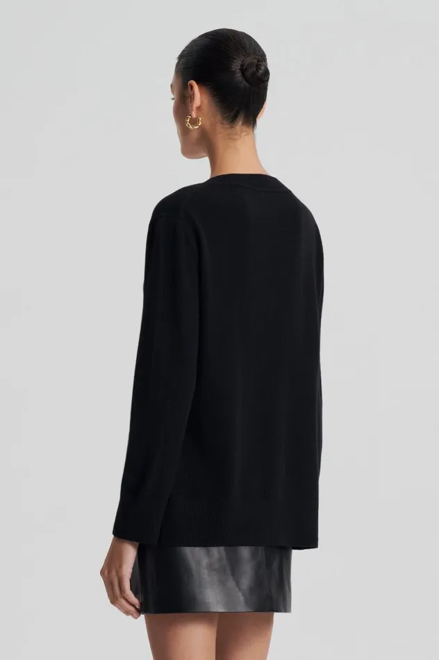 Sweaters Women Scanlan Theodore CASHMERE V Black Sweaters Women Scanlan Theodore CASHMERE V Black