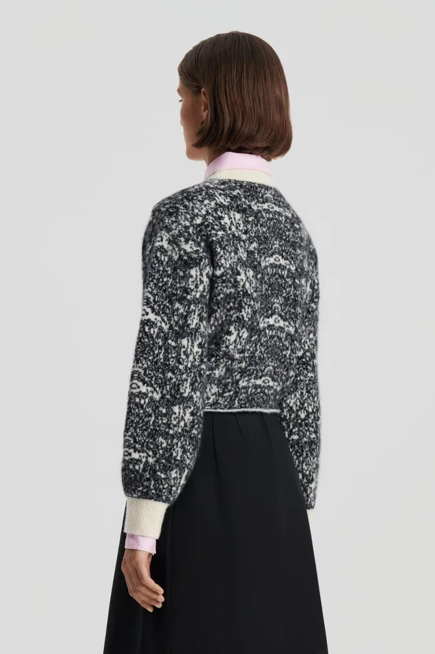 Sweaters Women Scanlan Theodore OCELOT COCOON SWEATER Blackcream Sweaters Women Scanlan Theodore OCELOT COCOON SWEATER Blackcream