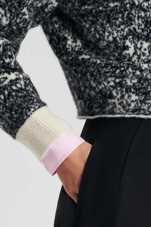 Sweaters Women Scanlan Theodore OCELOT COCOON SWEATER Blackcream Sweaters Women Scanlan Theodore OCELOT COCOON SWEATER Blackcream