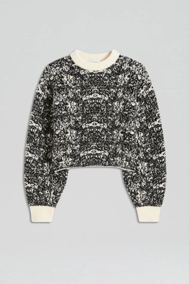 Sweaters Women Scanlan Theodore OCELOT COCOON SWEATER Blackcream Sweaters Women Scanlan Theodore OCELOT COCOON SWEATER Blackcream