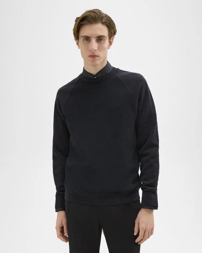 Sweatshirts Hoodies Men Theory ScubaWool Combo Sweatshirt Black