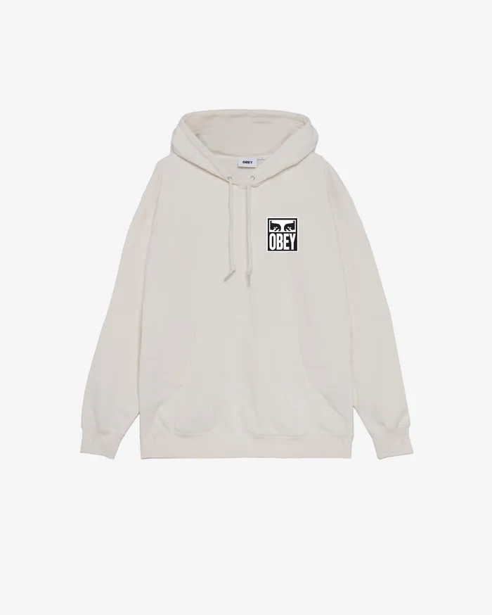 SWEATSHIRTS Men OBEY Clothing OBEY EYES ICON PULLOVER Silver Grey