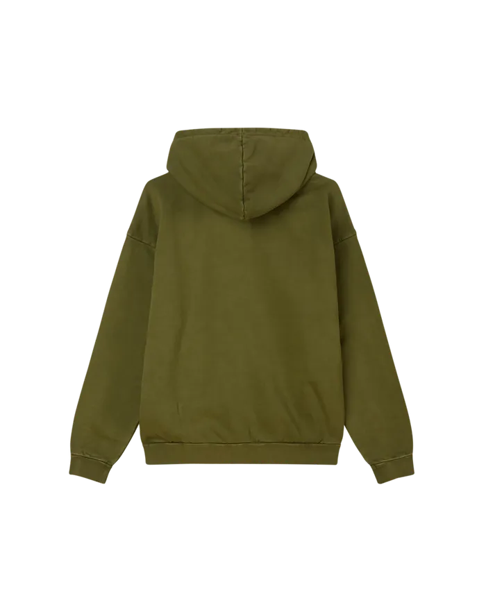SWEATSHIRTS OBEY Clothing Men LOWERCASE PIGMENT ZIP HOOD Pigment Moss Green