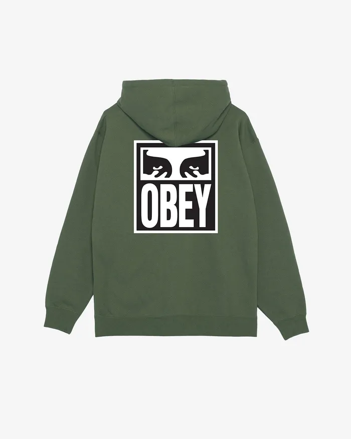 SWEATSHIRTS OBEY EYES ICON PULLOVER Moss Green OBEY Clothing Men