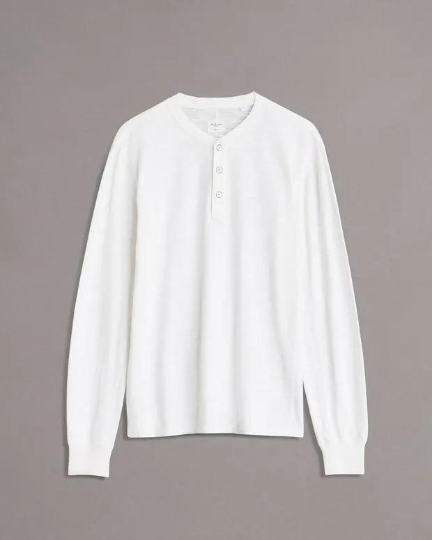 TShirts and Henleys Men Rag and Bone Classic Flame Henley White