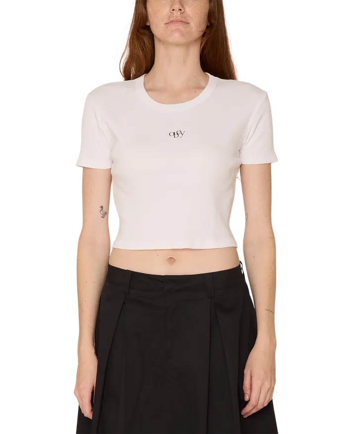 TSHIRTS JUMPY OBEY CROPPED EMMA TSHIRT White OBEY Clothing Women