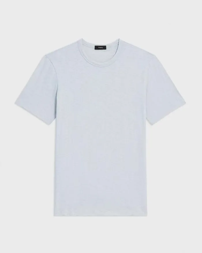 TShirts Polos Men Theory Essential Tee In Cosmos Slub Cotton Skylight TShirts Polos Men Theory Essential Tee In Cosmos Slub Cotton Skylight