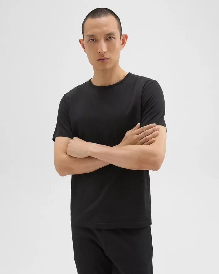 TShirts Polos Men Theory Precise Tee In Pima Cotton Jersey Black TShirts Polos Men Theory Precise Tee In Pima Cotton Jersey Black