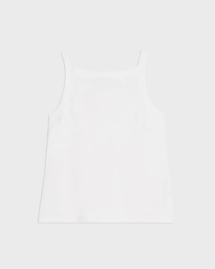 TShirts Tank Tops Women Theory Square Neck Tank In Interlock Knit White TShirts Tank Tops Women Theory Square Neck Tank In Interlock Knit White